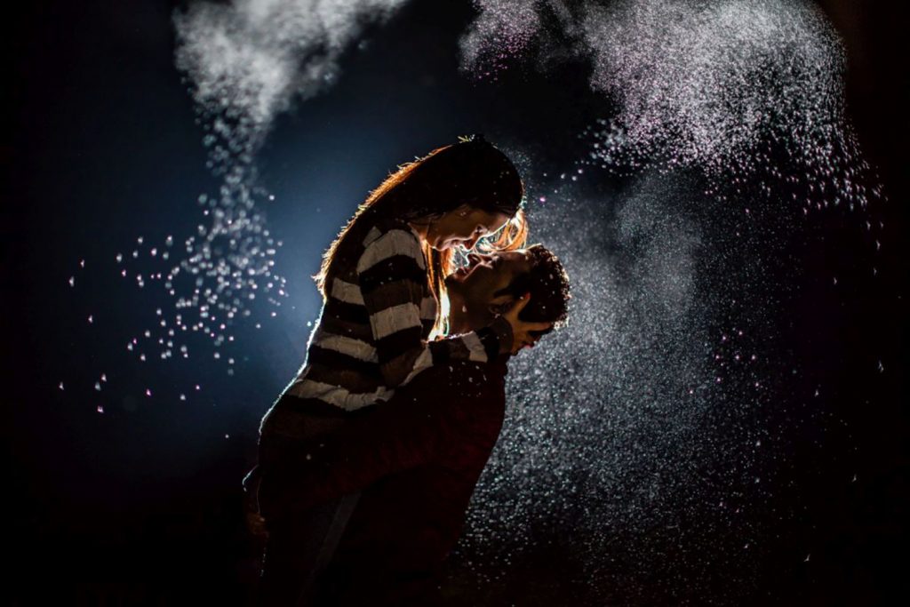 Shoot at night under the twinkling stars