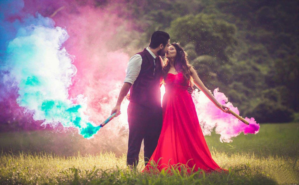 Shoot with smoke bombs