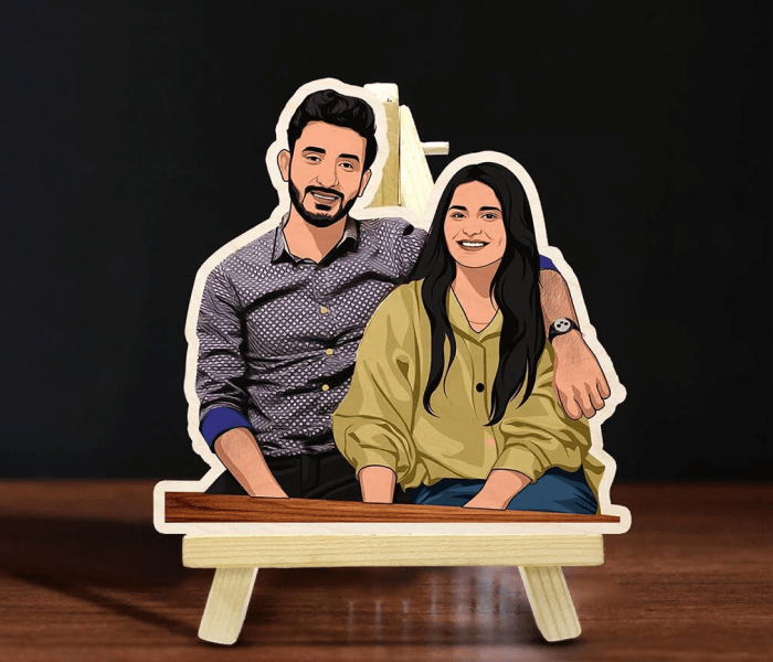 Customised illustrated portrait of them - Happy Wedding App Customised-illustrated-portrait-of-them