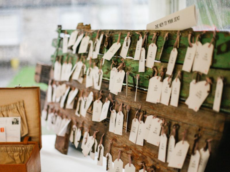 Decorate the venue by creating an escort card display