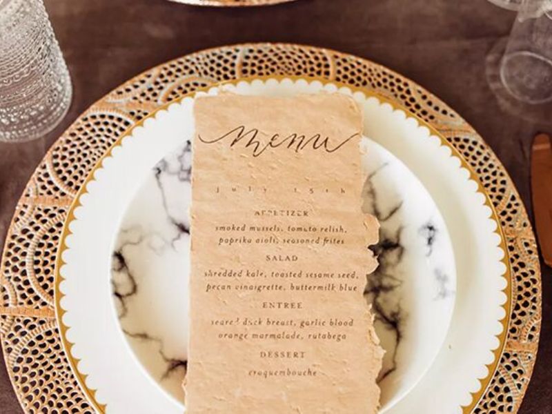 Go creative with your menu cards