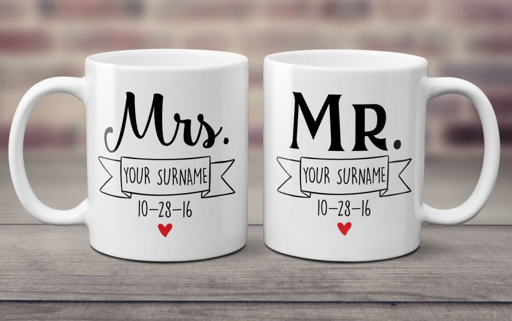 personalized coffee mug or a set of two