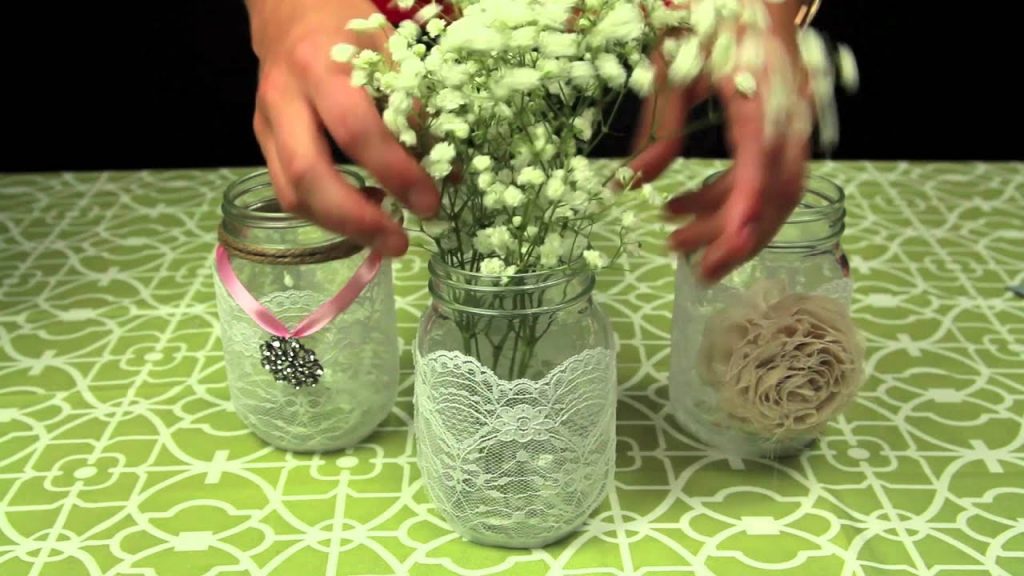 Table Show Piece in a Mason Jar