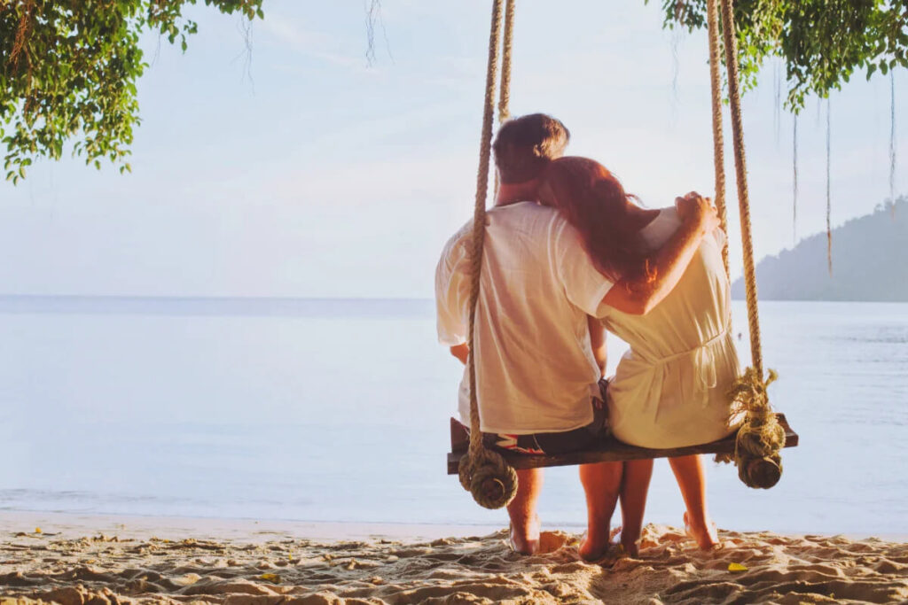 couple on volunteering holiday