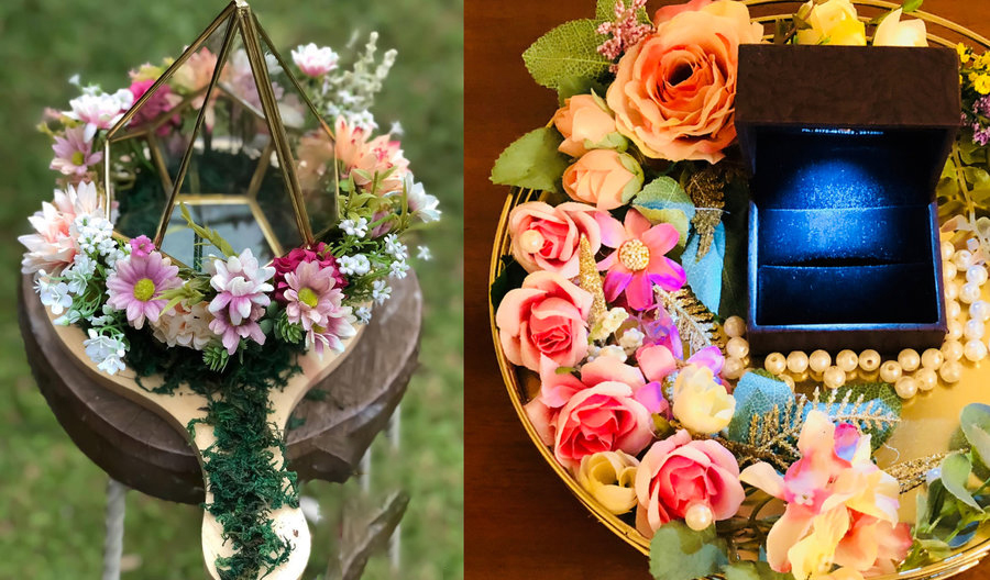 Garden wedding platter