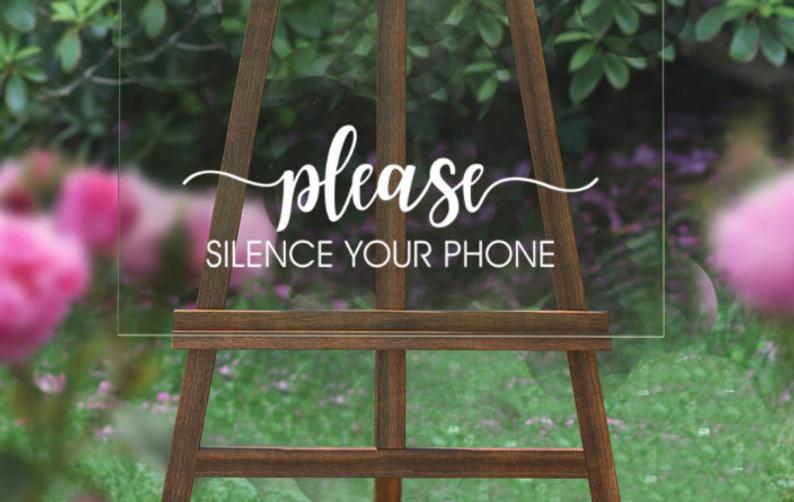 Keep your phone on silent during the ceremony