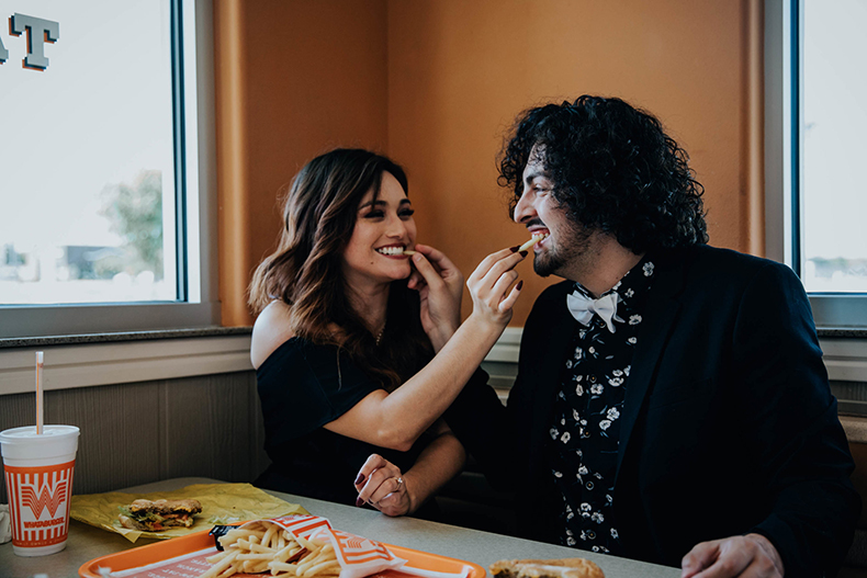 Couple having Food Together