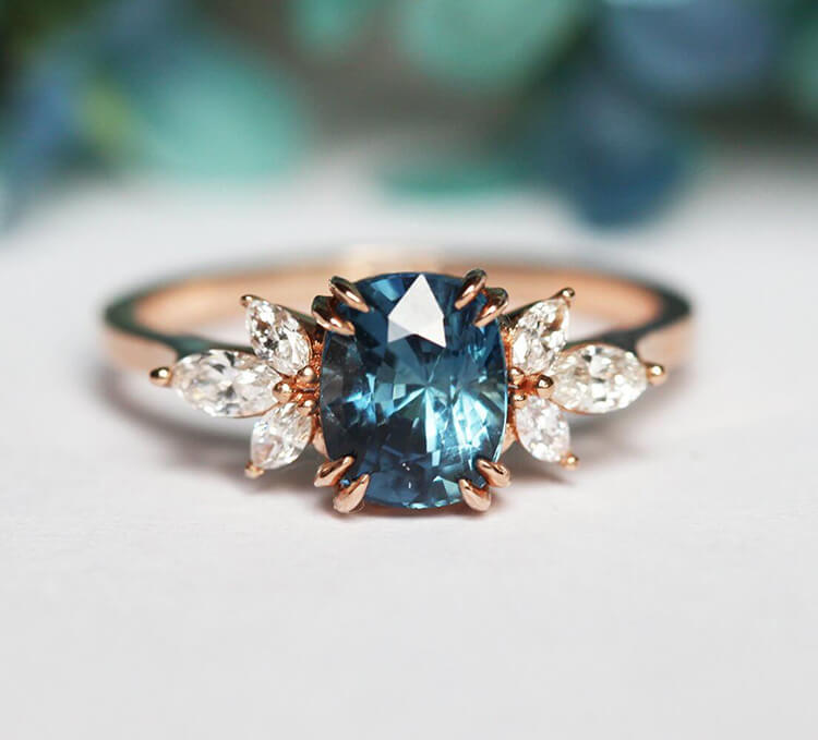 Blue Engagement Rings