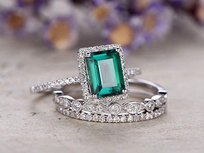 Emerald Engagement Ring