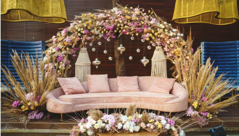 Roka Ceremony decoration stage