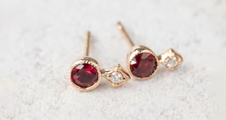 Ruby Stud Earrings