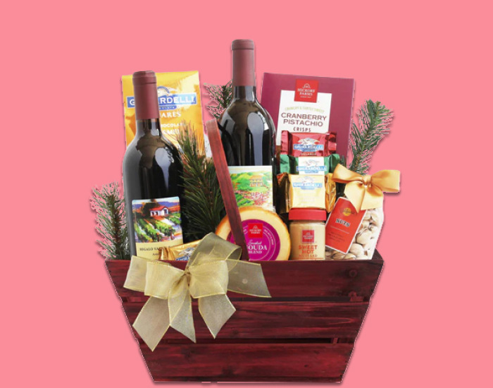 Classic Red Wine Basket