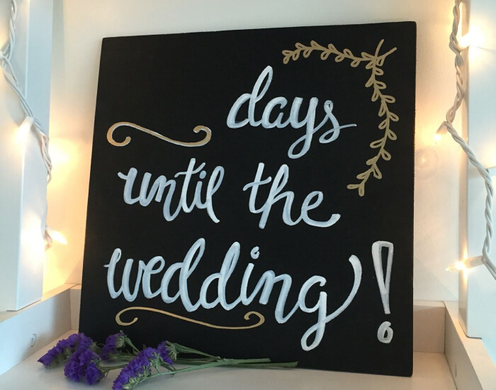 Countdown Chalkboard Sign