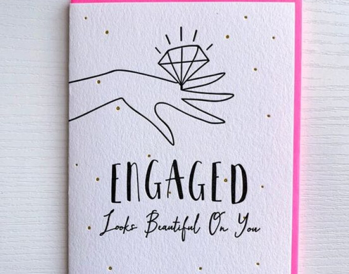 Handmade Engagement Card