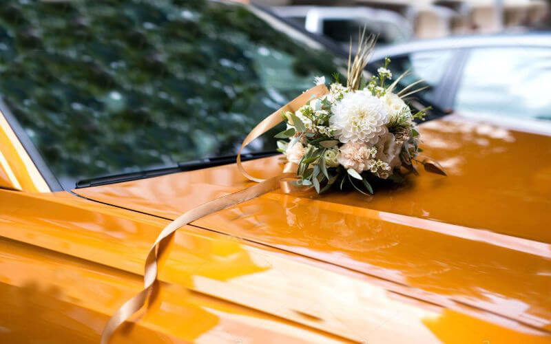 Ballerina Style Bouquet CAr Decoration Ideas