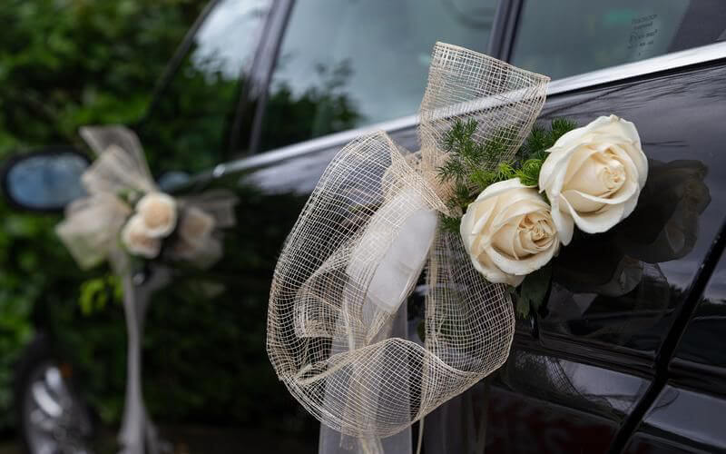 Fabrics and Roses Car Decoration ideas