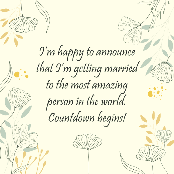 Beautiful Wedding Countdown Quotes 