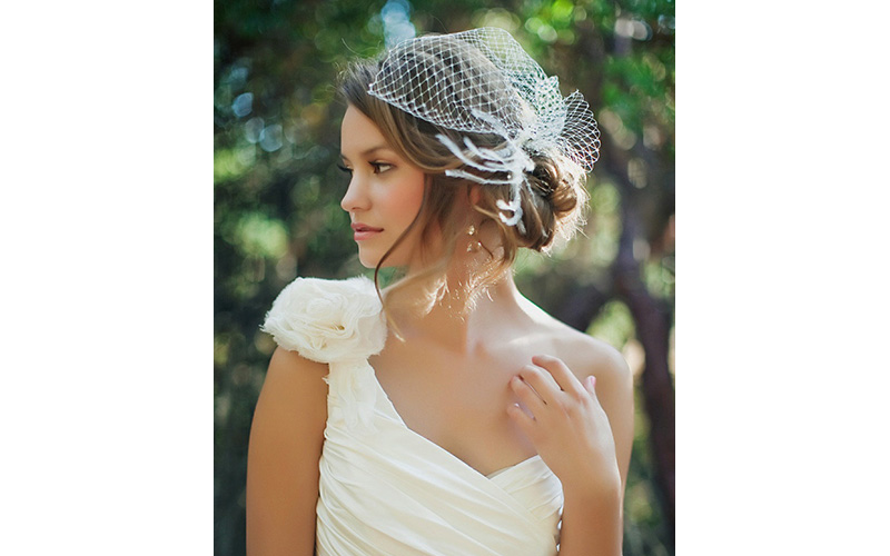 Birdcage Veil Hairstyle ideas for bridal wedding