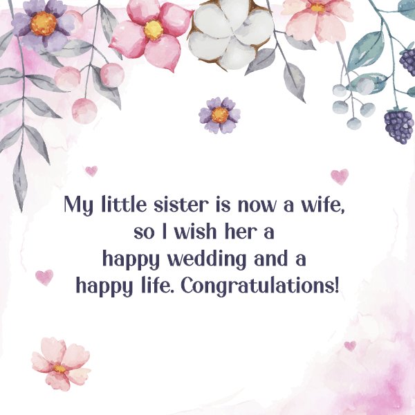  best wedding wishes for sister