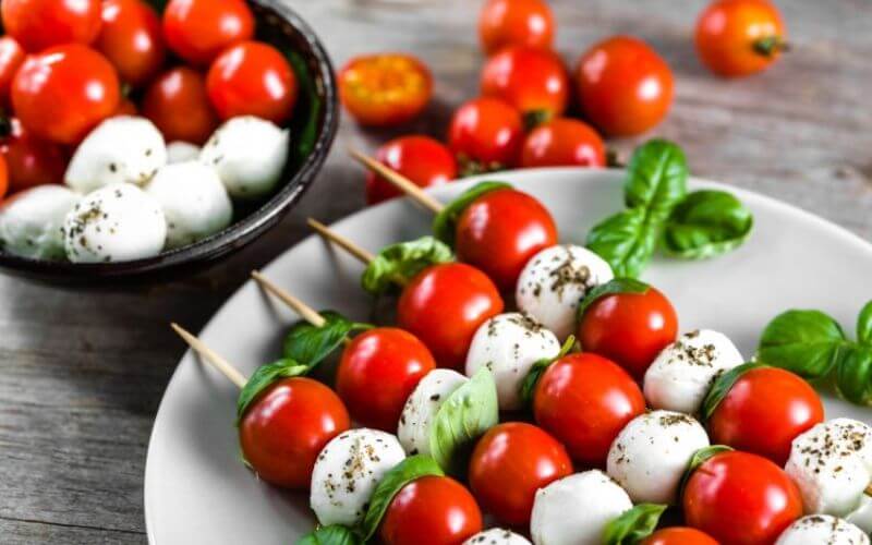 Caprese Skewers Wedding Snack Ideas