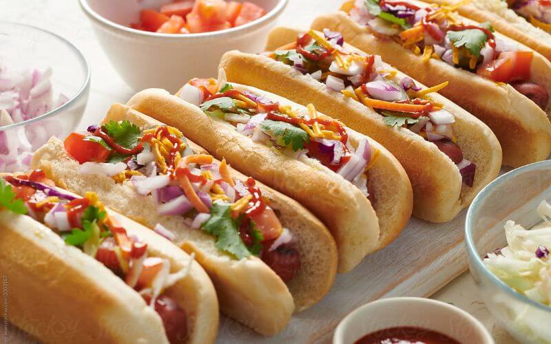 Hot Dogs Bar - Wedding Snack Ideas