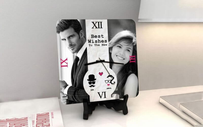 Personalized Clock Wedding Anniversary Gift Idea