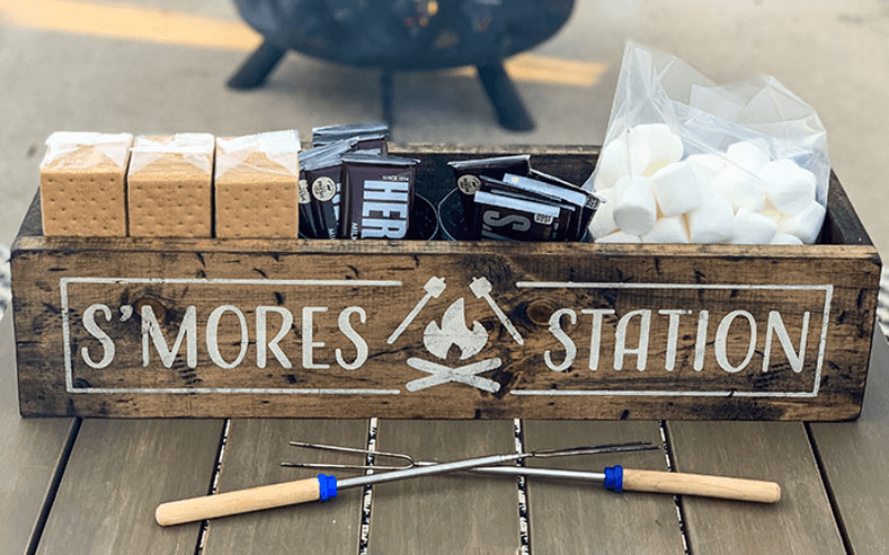 S'mores Bar Wedding Food Station Ideas