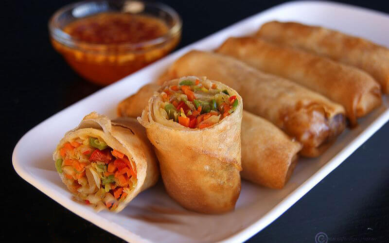 Veggie Spring Rolls Wedding Snack Ideas