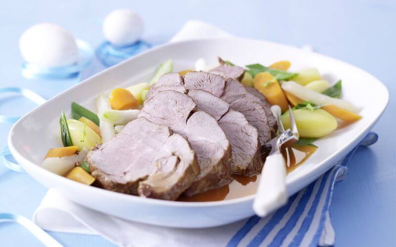 Braised Lamb with a Garden-Vegetable