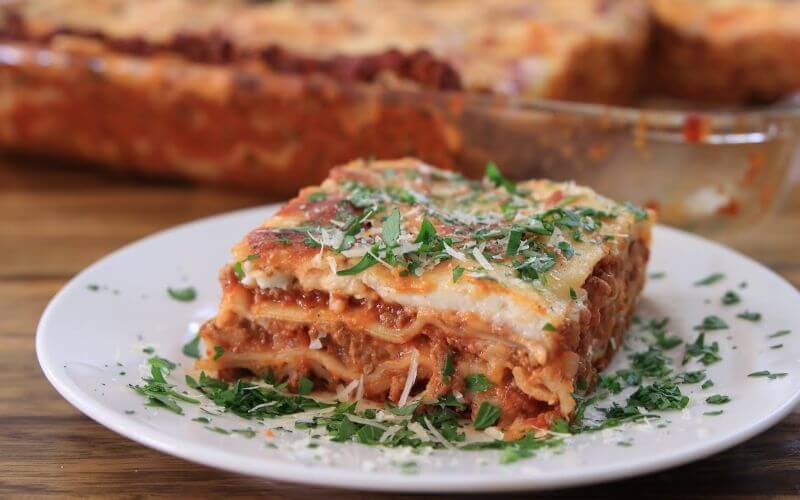 Lasagna wedding reception entree food menu