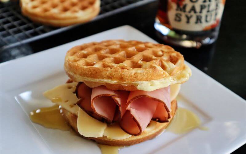 Waffle Table - Wedding reception brunch menu ideas