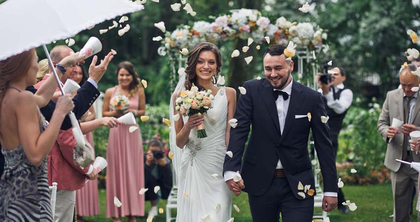 Tossing Petals for Guests