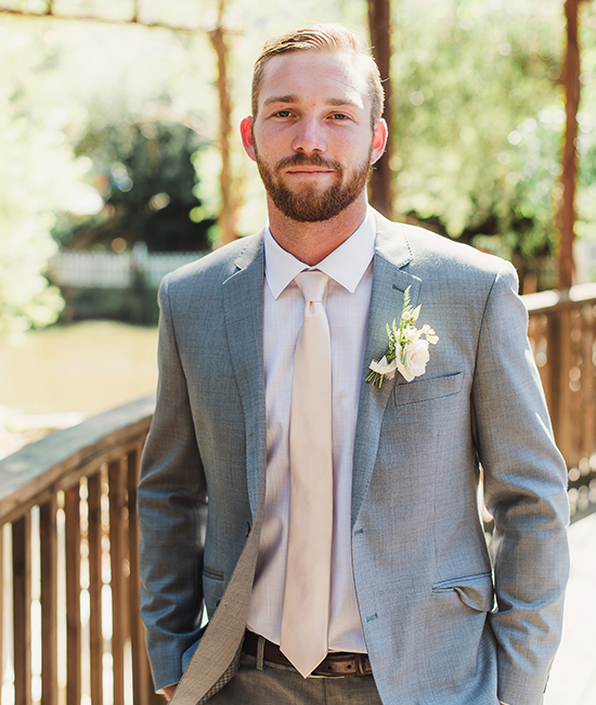 Light-Colored Suit for Groom