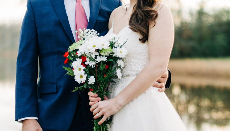 Matching Groom Attire With Gown