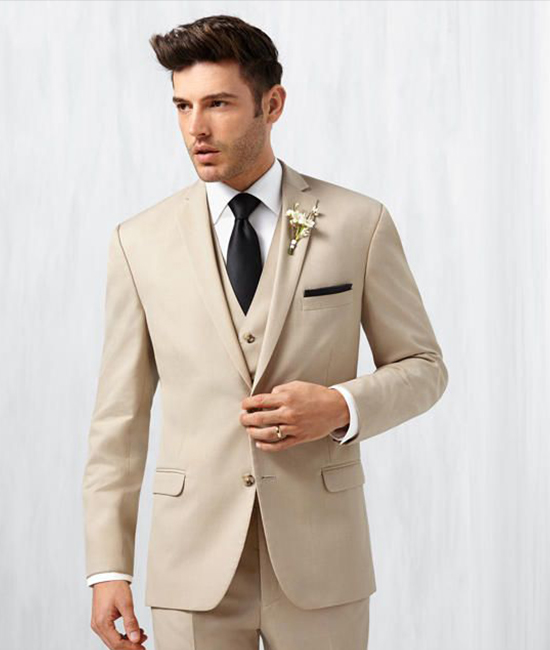 Neutral-Colored Suit or Tux for Groom