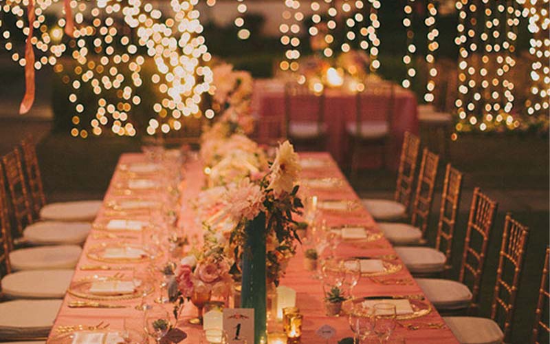 String Lights Wedding Decor