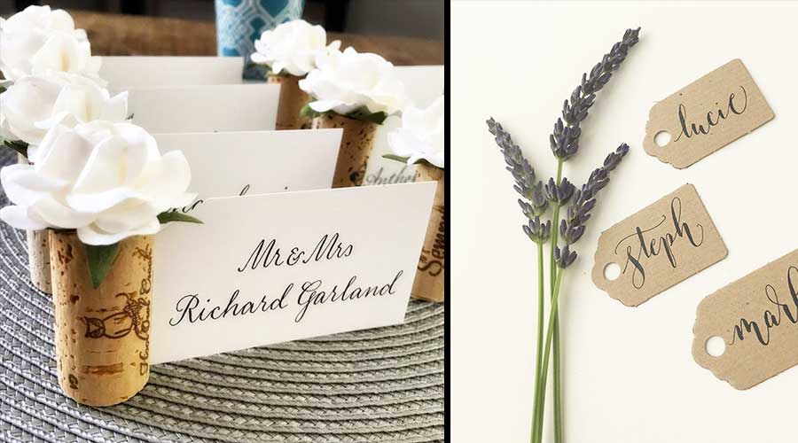 Beautiful Place Cards for the Bridal Shower