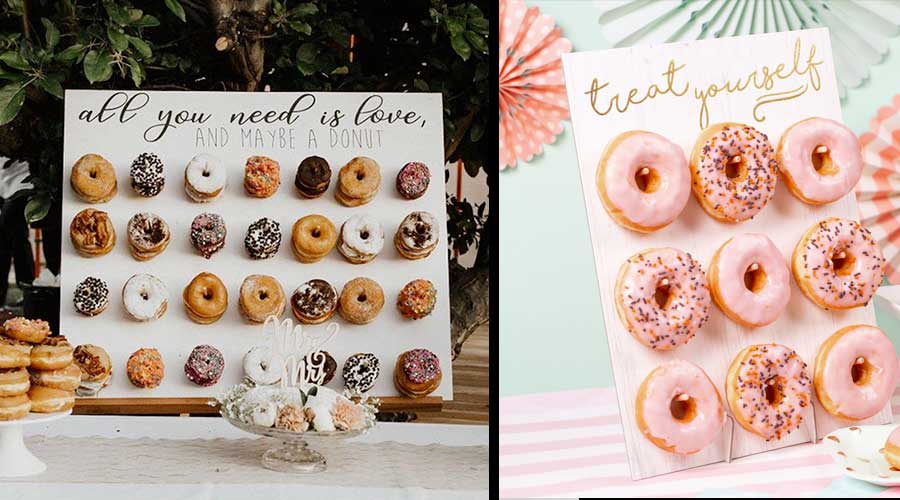 Bridal shower with a donut theme is a great idea