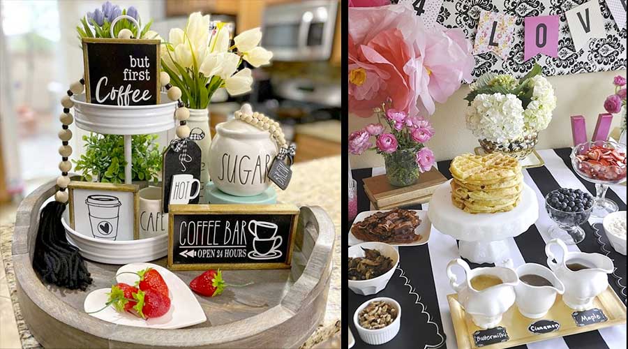 Stylish Tea-coffee Bar for Bridal Shower