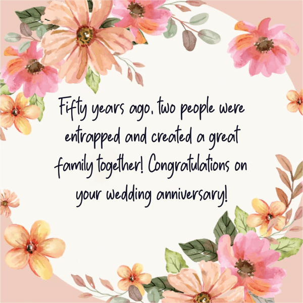 50th Golden Wedding Anniversary Quote