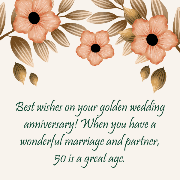 Best Wording for 50th Wedding Anniversary