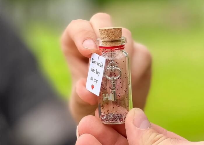 Love message in a bottle