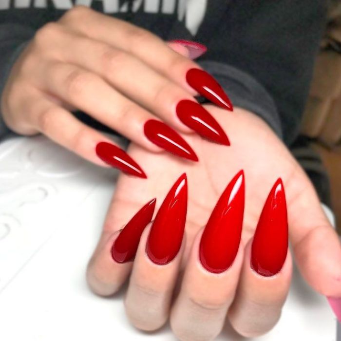 Red nail art designs for brides
