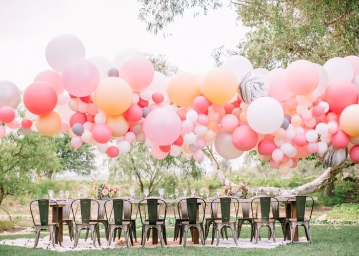 Balloon wedding Backdrop Ideas