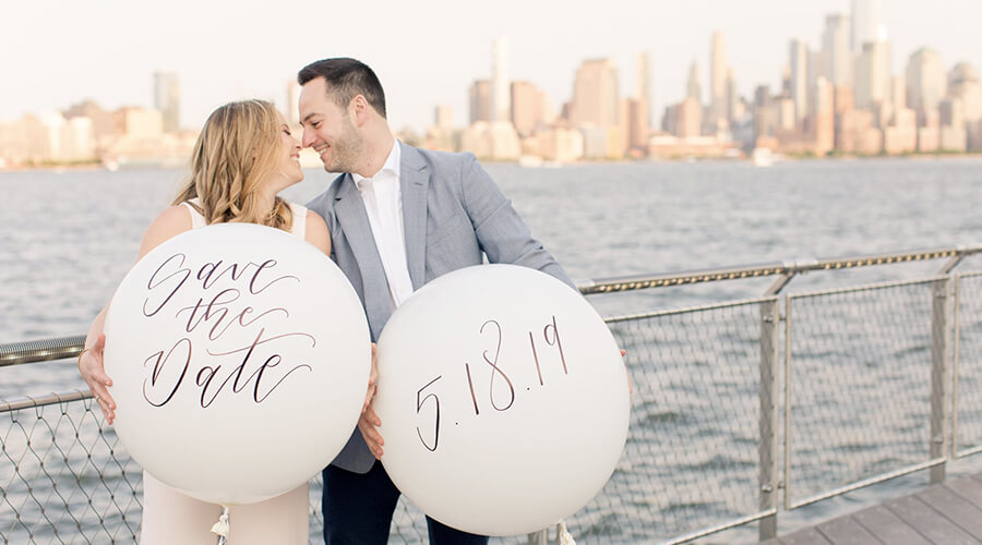 Balloons are fun ways of presenting a save the date idea