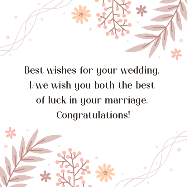 Best Wishes for Newly Wedding Couple