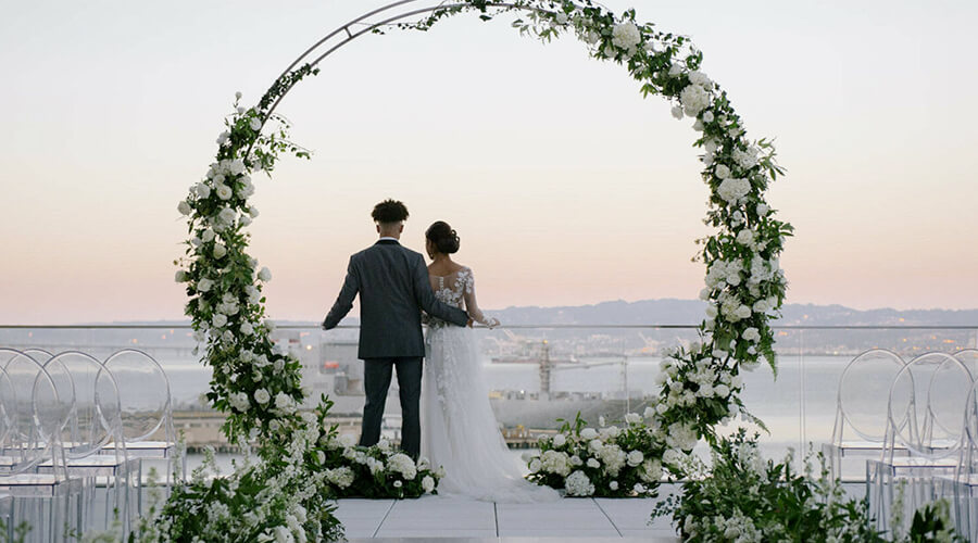 Floral Hoop Wedding Backdrop