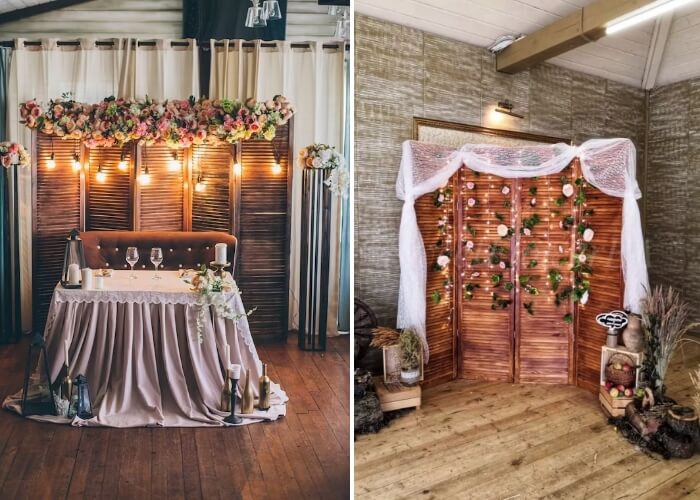 Vintage Folding Screen Backdrop ideas and designs