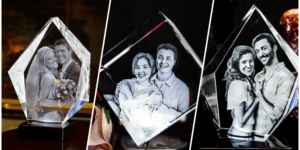 Wedding Prestige Crystal 3D Engraved - Memorable Gifts