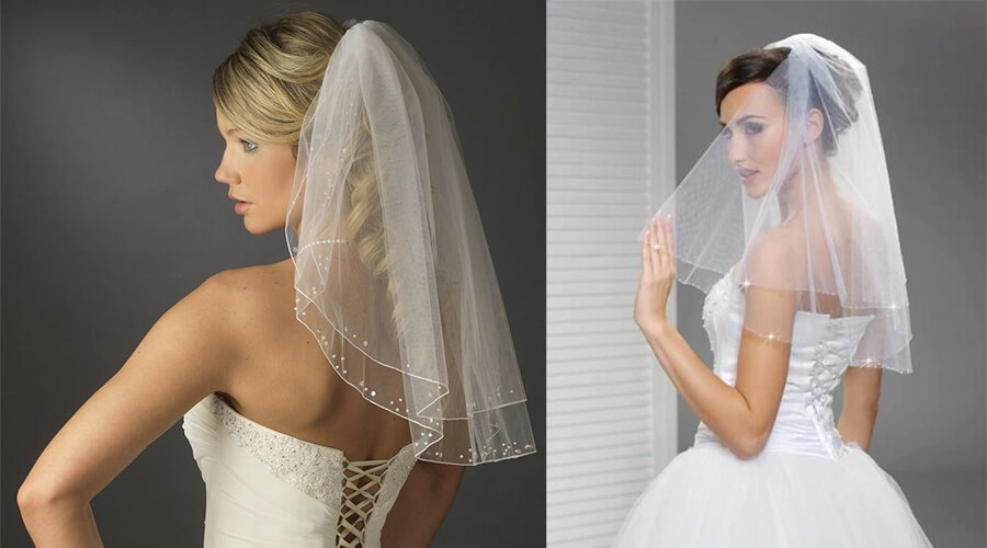 shoulder-Length-Wedding-Veil